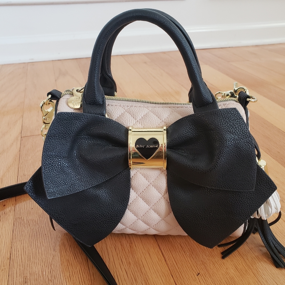 Betsey Johnson Crossbody Barrel Bag Purse